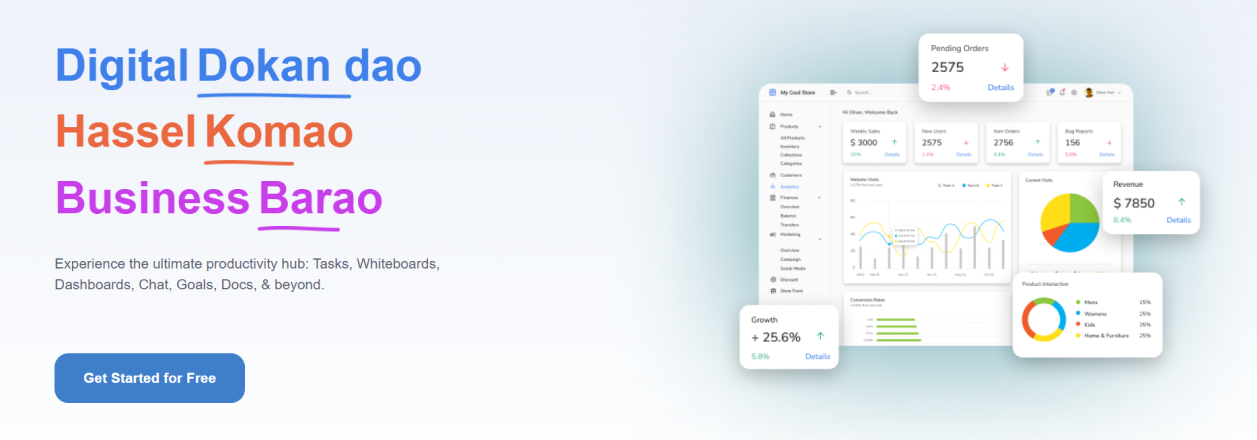 Digital Dokan dashboard preview